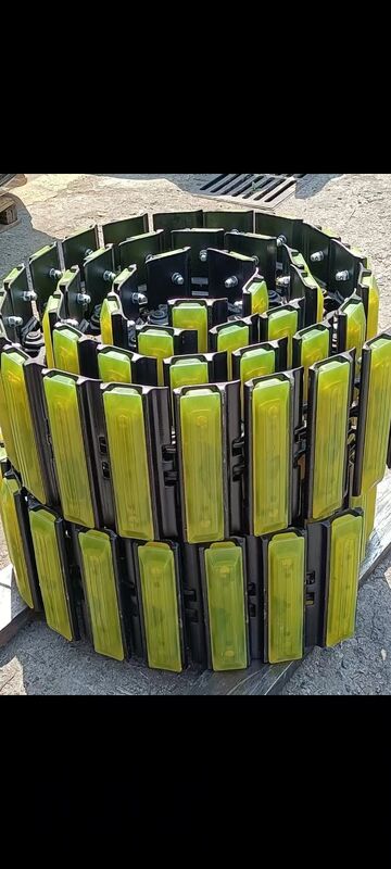 Συναρμολόγηση αλυσίδας ερπύστριας εκσκαφέα με ελαστική πλάκα, αλυσίδα ερπύστριας με συναρμολόγηση πέλματος για μέρη υποπλαισίου